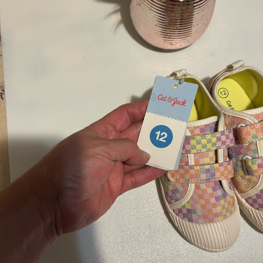 Colorful Checkered Kids Shoes - Picture 2 of 2